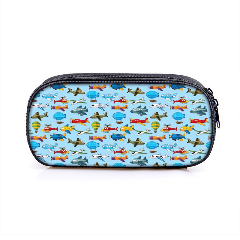 Airplane Pattern Pencil Case – Cool, Large Capacity Stationery Box for Boys and Students