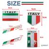 EXDUCT Aluminum Plate Italy Emblem Decoration Sticker National Flag Car