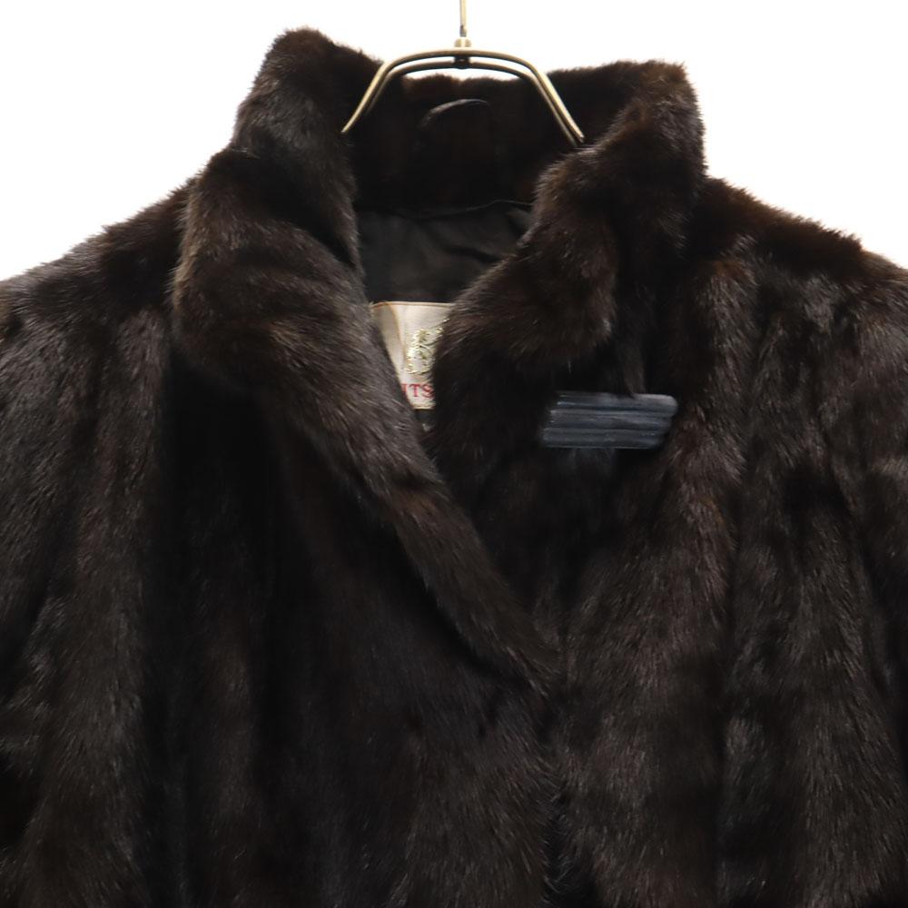 MITSUKOSHI Kožešinový kabát 9 Hnědý SAGAMINK Dámský Použitý