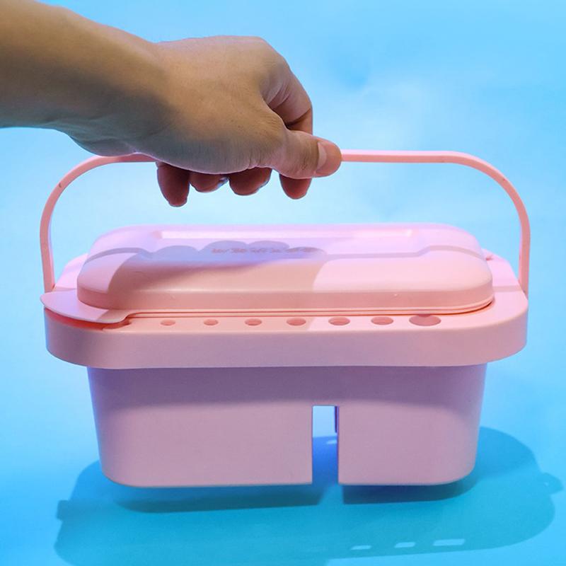 Bacinella per Pittura Multiuso con Portapennelli, Lavapennelli, Vaschette, Scatola Tavolozza - Tazza per Pulizia Artista per Pittura ad Acquerello Olio con Coperchio