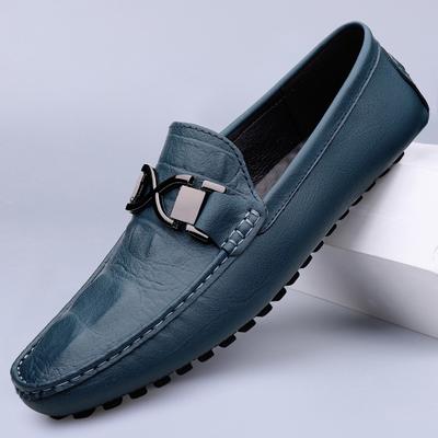 Moda Fatto a Mano Pelle Uomo Moda Fibbia in Metallo Scarpe Casual Mocassini Comodi Slip-on Ballerine in Vera Pelle Mocassini Scarpe da Passeggio