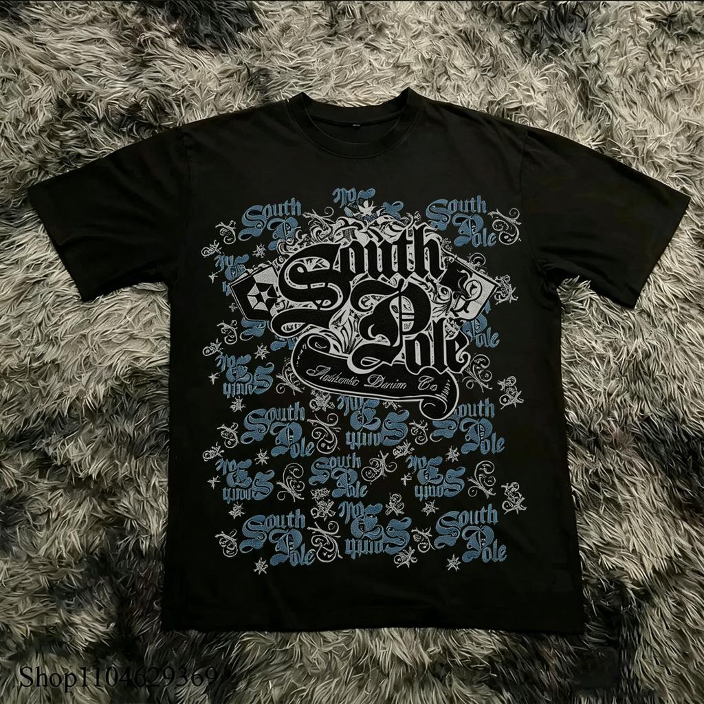 Klasyczny styl Y2k Gotycki Styl Koszulka z Nadrukiem Oversize Koszulka High Street Koszulki Gotyckie Okrągły Dekolt Bawełniane Topy Nowe Unisex Koszulka Unisex