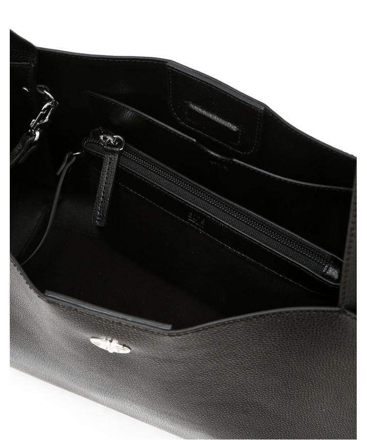 Athe Vanessabruno [Raie] Raie Black Cowhide Shoulder Bag L Aaba6E525Bk