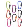 4Pcs 7.5*4.0cm D-shape Aluminum Alloy Carabiner Clips With Screw Gate Carabiners Hiking Clips EDC Outdoor Camping Equipment Hook