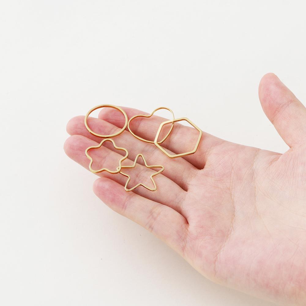 10Pcs 14K/18K Gold Color Plated Brass Geometry Hoops Earring Wires Connectors Closed Rings for DIY Jewelry Making Supplies