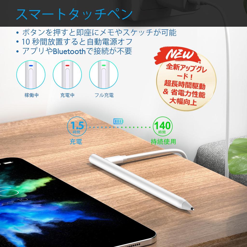 MILPROX Touch Pen for Surface, 4096 Levels of Pressure Sensitivity, Palm Rejection, Magnetic Attachment, Tilt Detection, Right Click, Eraser, Auto-Off