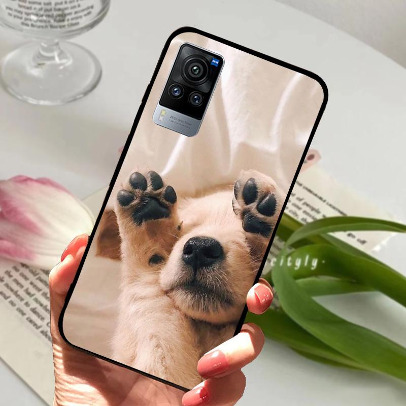 For VIVO X60 Pro 5G Case V2046 V2047A Cartoon Cute Matte Silicone TPU Soft Phone Cover For Vivo X60 X 60 Shockproof Coque Bumper