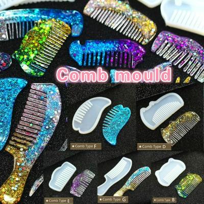 1pcs Comb UV Scrapbooking Silicone Mould DIY Resin Decorative Craft Jewelry Making Mold Epoxy Resin