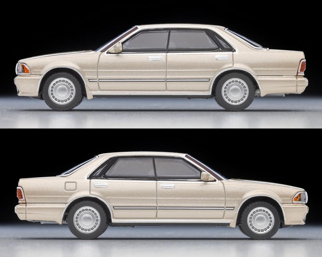 TOMYTEC Tomica Limited Vintage Neo 1/64 Scale LV-N368b Nissan Cedric HT V20 Twin Cam Turbo Gran Turismo SV Yellowish Silver 1989 Model (Finished Model