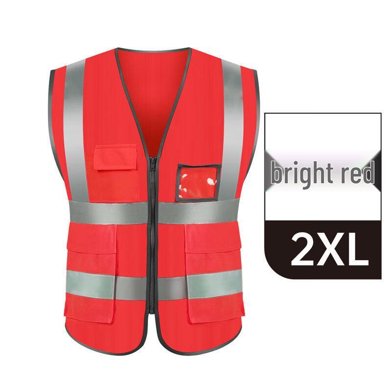 High-Visibility Multi-Pocket Reflective Safety Vest