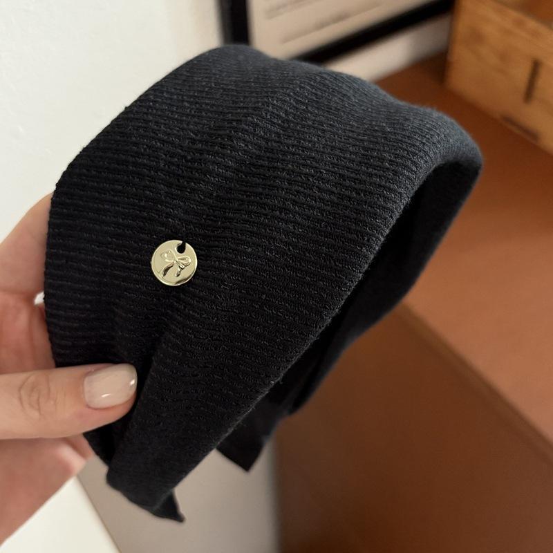 

Vintage Autumn Winter Wide Headband Women Fashion Hair Accessories Retro Hairband Hair Accessories for Women Headbands чёрный