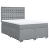VidaXL Sommier à lattes de lit avec matelas Gris clair 160x200cm Tissu 3290553