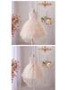 New Puffy Bridesmaid Girl's Dress with Layered Butterfly Design - Princess Evening Gown for Weddings or Festivals