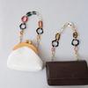 Nuovo Accessorio Moda Borsa a Mano da Donna Ambra Acrilico Catena in Lega Lusso Vintage Cinghia per Borsa Donna Spalla Pochette Manico Catene