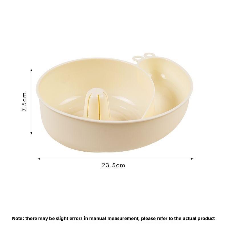 2 - In - 1  Snail Drain Automatic Cleaning Basket Fruit Plate Filter Household Food Grade Fruit Washing Kitchens Accessories