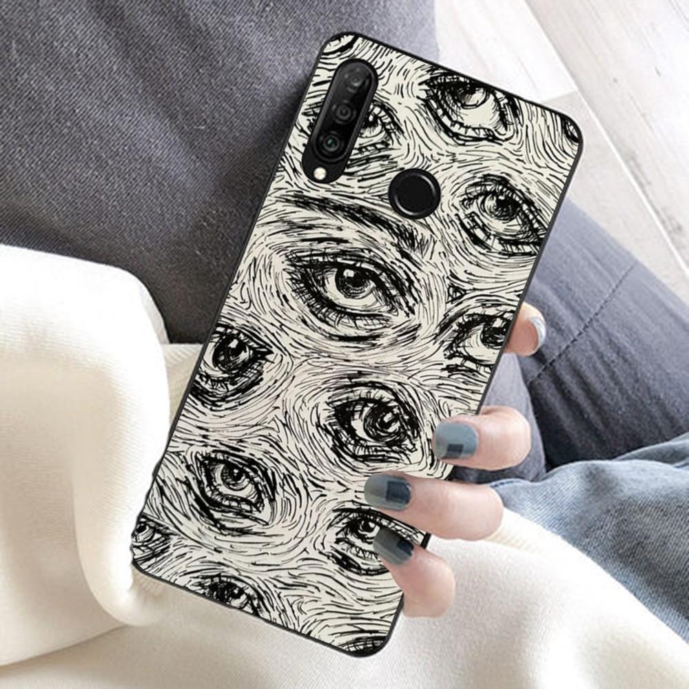 Spooky Scary Red Eye Pattern Phone Case For Huawei Honor 10 Lite 9 20 7A 9X 30 50 60 70 Pro Plus Soft Silicone Cover