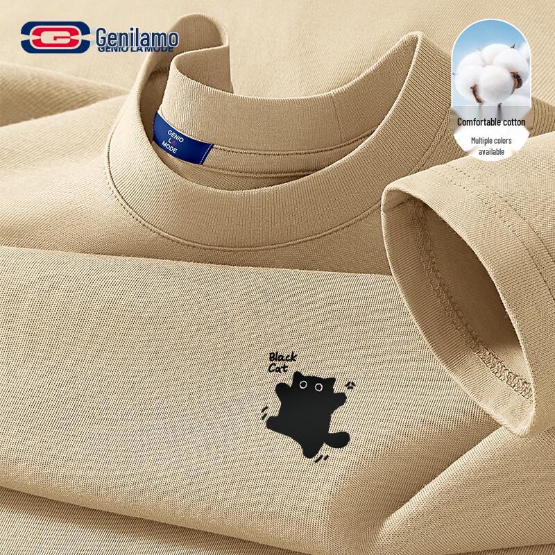 

GENIOLAMODE Men s Pure Cotton Long-Sleeve T-Shirt XL