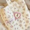 Large Capacity Printed Tote Bag Sweet with Lace Bow Storage Handbags Canvas Handbag