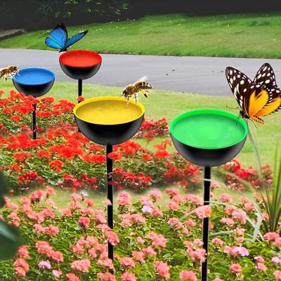 Bee Watering Stations 4 Pieces Bee Drinking Station For Garden Rustproof Pollinator Feeding Outdoor Decor For Courtyard Backyard