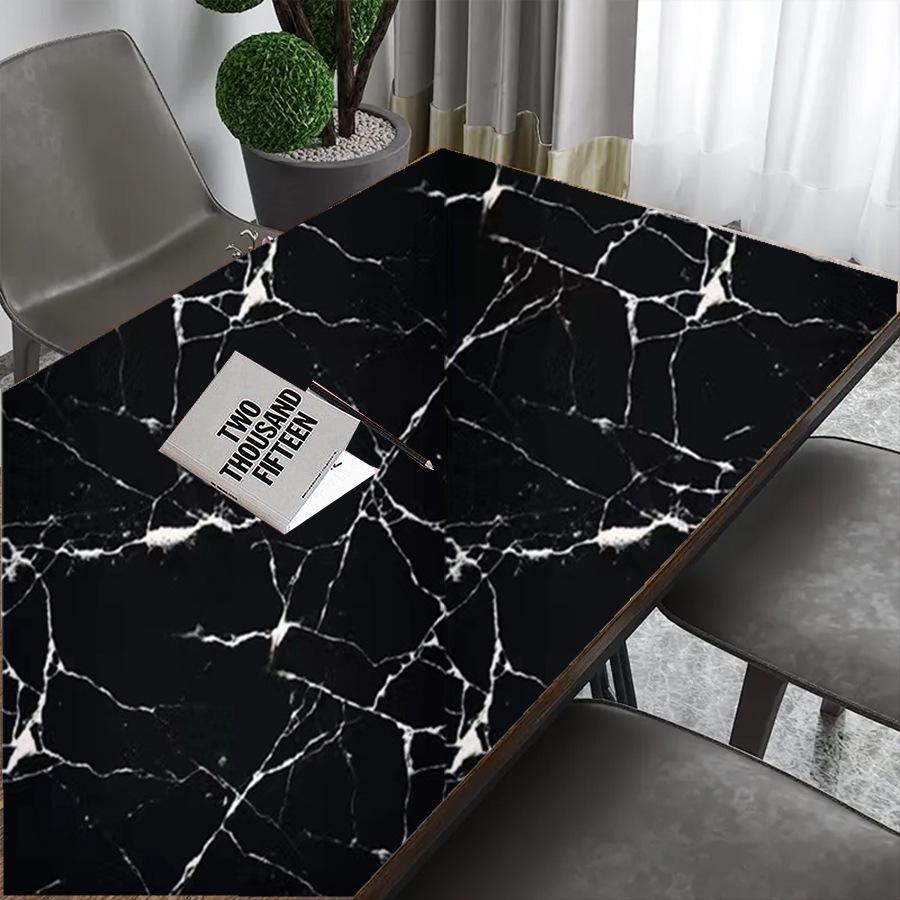 Black Marble Pattern Self-adhesive Wallpaper Oil Proof Sticker Home Decoration TV Background Wall Sticker Paper Wall Sticker