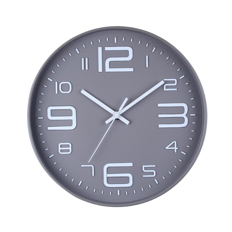 

Электронные Бесшумные Простые Часы 3D Трехмерные Цифровые Модные 12-дюймовые Настенные Часы Шрифт Четкий и Пунктуальный Сканирующие Кварцевые Часы brown-gray