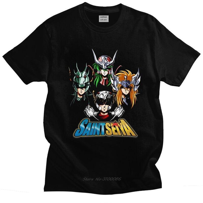 Adventure Manga Anime Saint Seiya T Shirt Men Soft Cotton Tee Tops Knights Of The Zodiac Tshirts Short Sleeve T-shirt Clothes