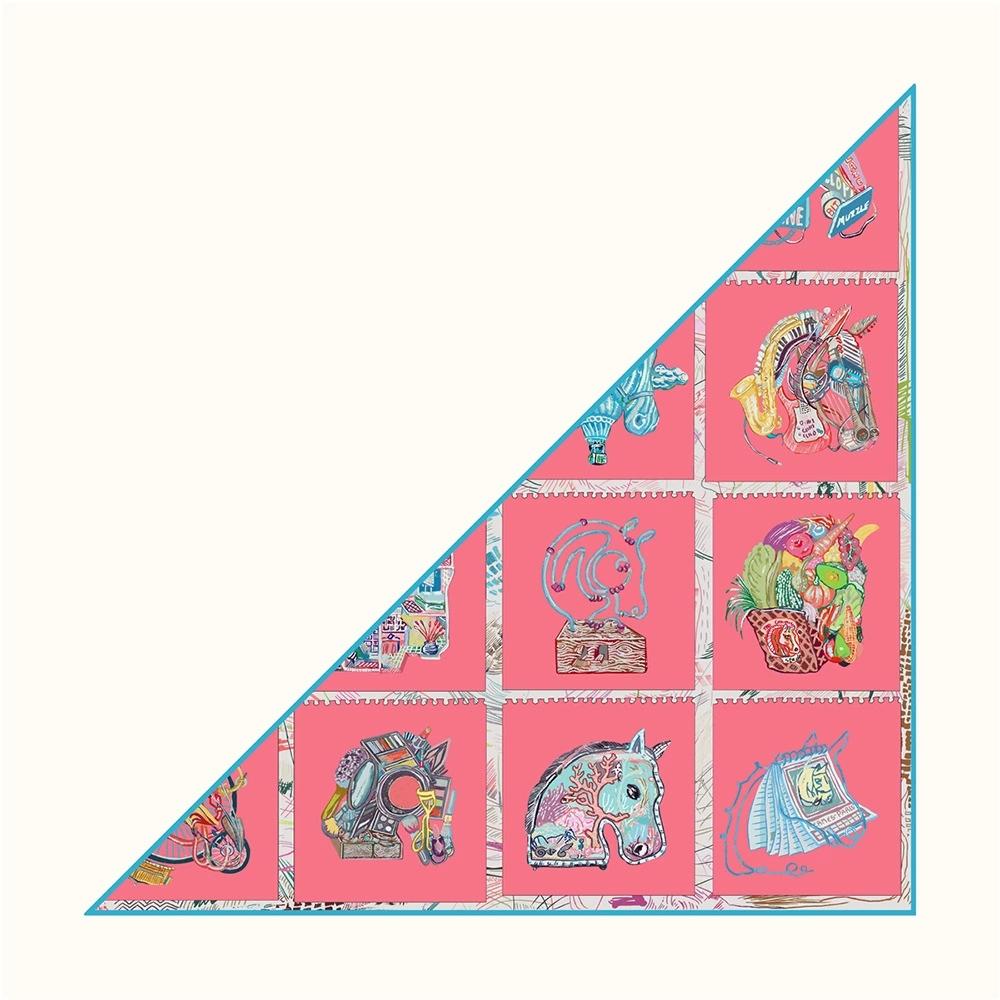 

Popular Thin Triangle Scarf Shawl Hijabs Luxury Printing Bandana Foulard For Ladies Small Necktie Bustier Scarves 130x85cm