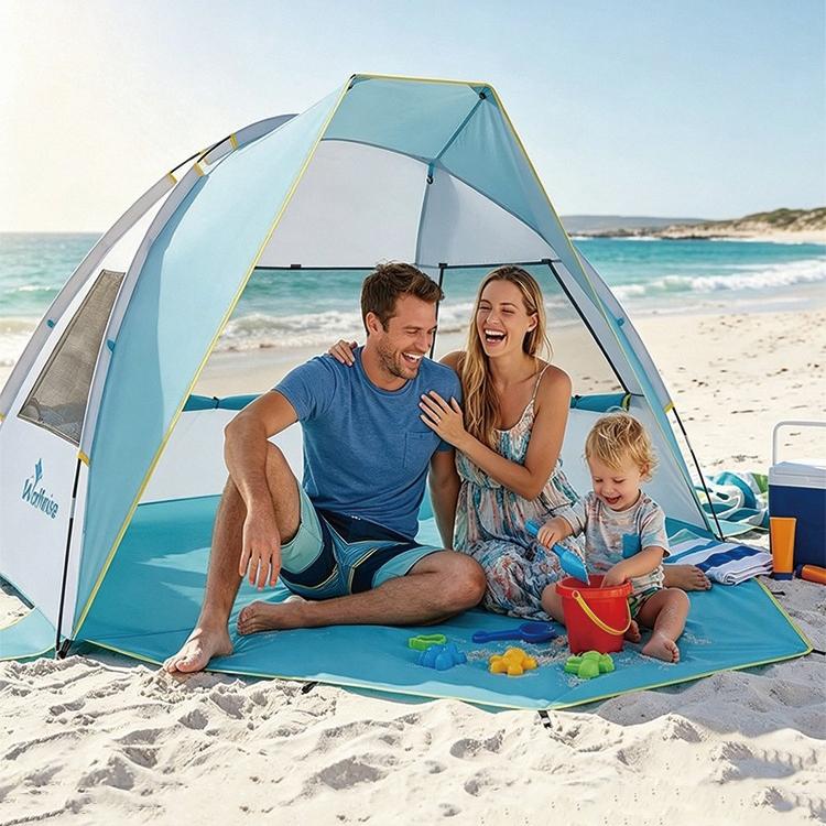 Auto Instant Pop Up Beach Tent, UPF50+ UV Protection Portable Sun Shelter for Outdoor Camping