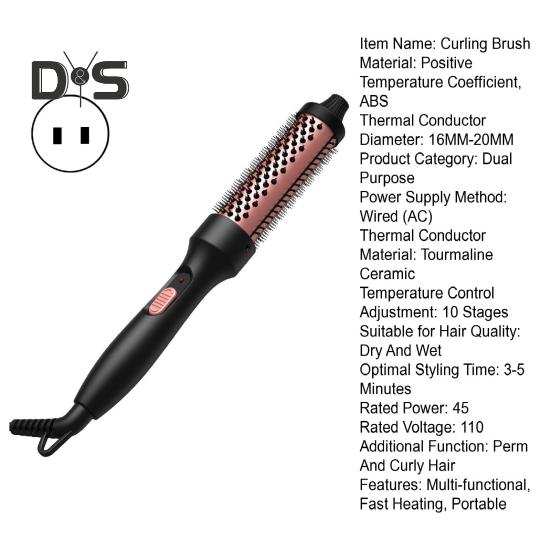 Przewodowa szczotka do loków Wielofunkcyjna szczotka termiczna Szybko nagrzewająca się okrągła szczotka z ujemnymi jonami Elektryczna prostownica do włosów Lokówka Narzędzia