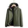 Men's Plus Size Softshell Jacket - Autumn/Winter Waterproof Windproof Hooded Casual Sport Coat