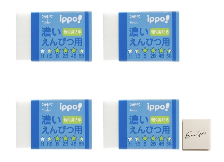 

Tombow Eraser for Dark Pencils Esencia Pura [Bulk Purchase] EK-IM01 Blue, 4-Pack, Official