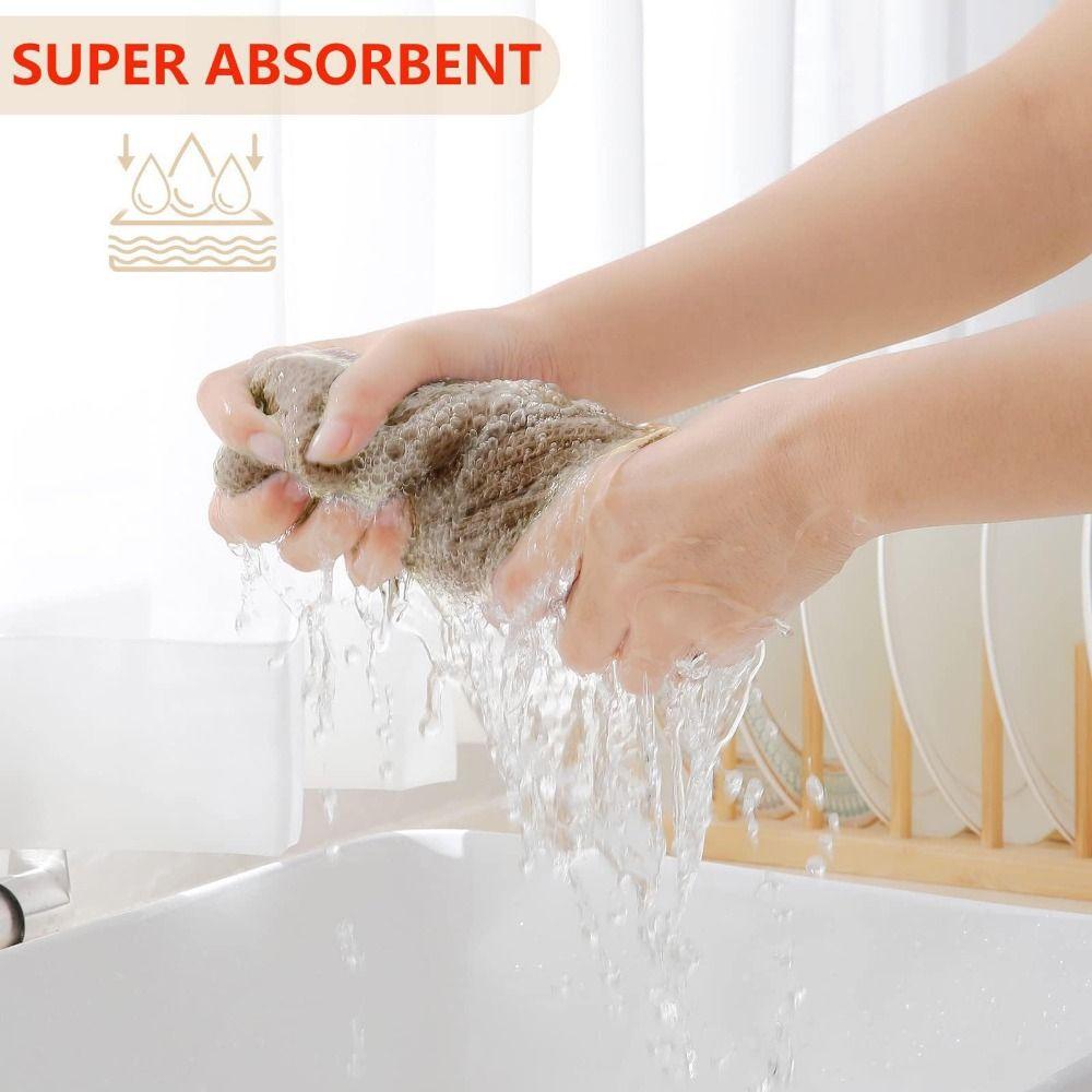 Soft and Absorbent Cotton Dish Cloths Quick Drying Waffle Weave Towels 12 X 12 Inches Washcloths Kitchen