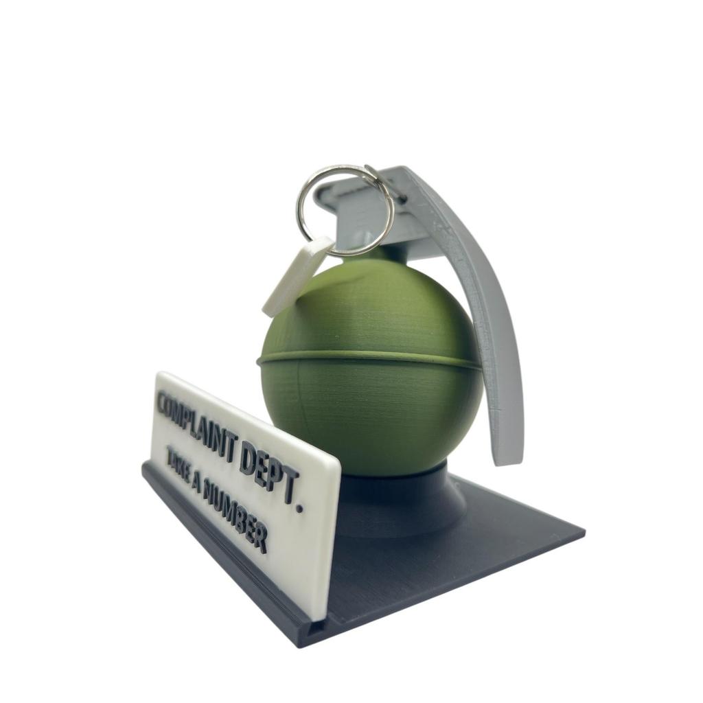 1Pc Complaint Department Hand Grenade Desktop Logo Decorative Resin Ornaments, Suitable for Home Desktop Party Holiday Decorations