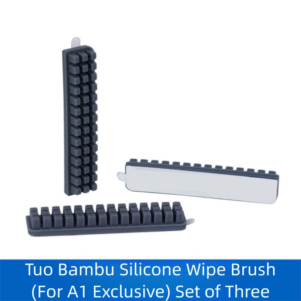 Mounted Design Silicone Brush Scrubber Function Nozzle Wiper Hotbed Mounted Brush  3D Printing