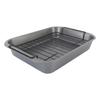 Nonstick Roaster with Rack Carbon Steel Heat Resistant Rectangular Roasting Pan Oven Baking Tray