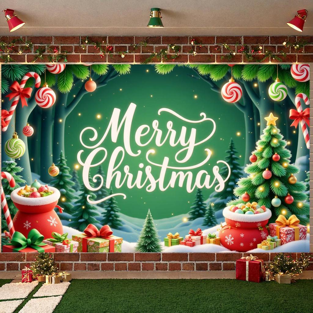 Xmas Decor Banner Festive Holiday Banner Festive Banner Xmas For Xmas Event Festive Occasion Christmas Party