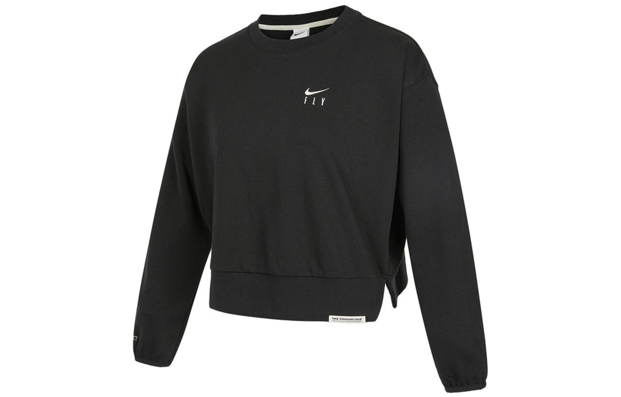 Nike Sweatshirts Women s Black Crew Neck Moderate Regular DD9256-010 S
