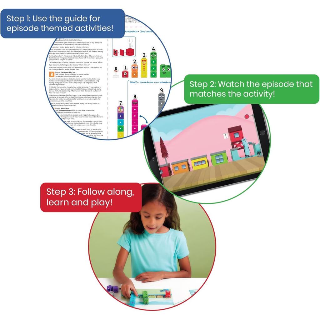 Bloques Cubos de Unión Numberblocks 1-10 Juego de Actividades 30 Actividades de Aprendizaje Preescolar Cubo de Conteo Juguete Educativo Juegos de Números