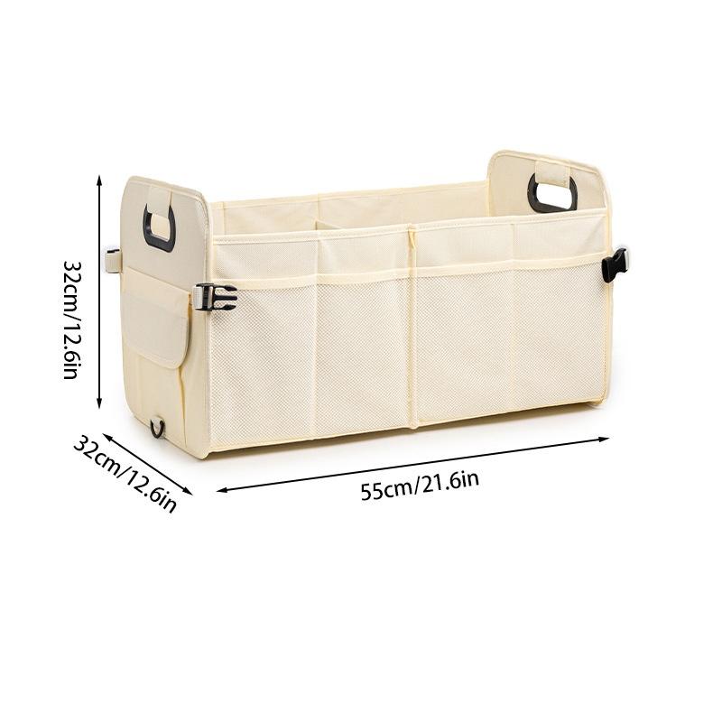 Car Storage Box Foldable Car Trunk Storage Box with Large Compartment Space