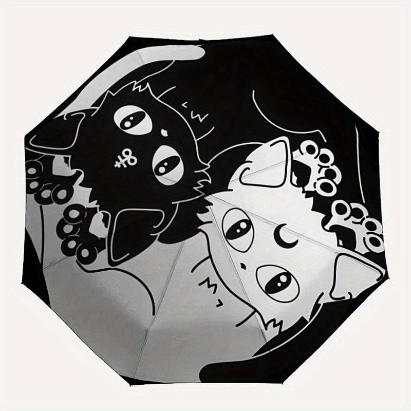 

1pc Kittens Cats Auto Open/close, All-Season Portable Folding Umbrella for Women & Men, Travel, Everyday, Formal Events - Compact Luxury Parasol, Outd