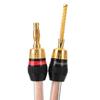 KK Cable Pure Copper Plug Audio Cable 10AWG x 2 Conductors 5N OFC Pure Copper Speaker Cable 1000 Cores x 2 1 Pair Set Banana Plug Needle