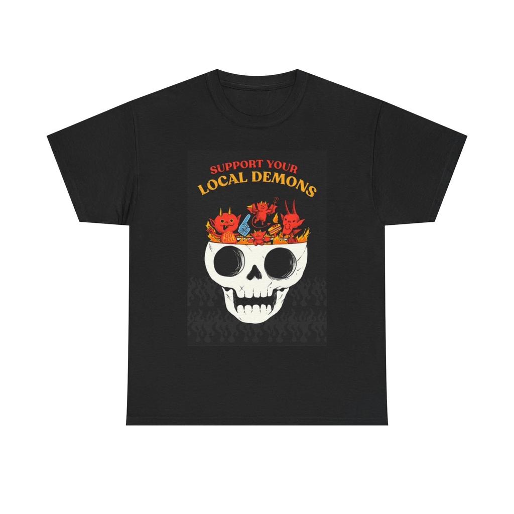 Men's and Women's T-shirts Support Your Local Demons Graphic