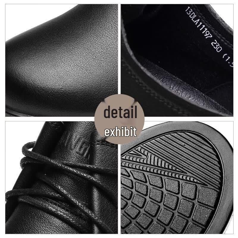 Qiang Ren Women's Genuine Leather Mid-Heel Oxford Shoes
