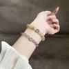 Purple Amethyst Bracelet with Natural Purple Crystal Beads for Women, Simple and Elegant, Niche Design, Light Luxury