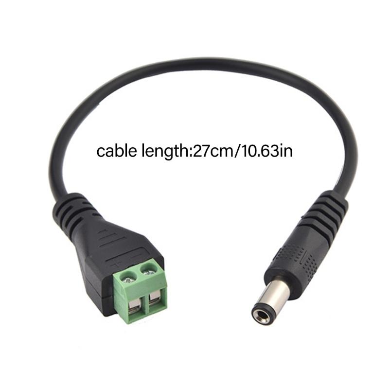 DC5.5x2.1mm Male Power Cable with Screw Terminals For LED Strips CCTV Cameras 12V/24V Power Supply Not Need Solder