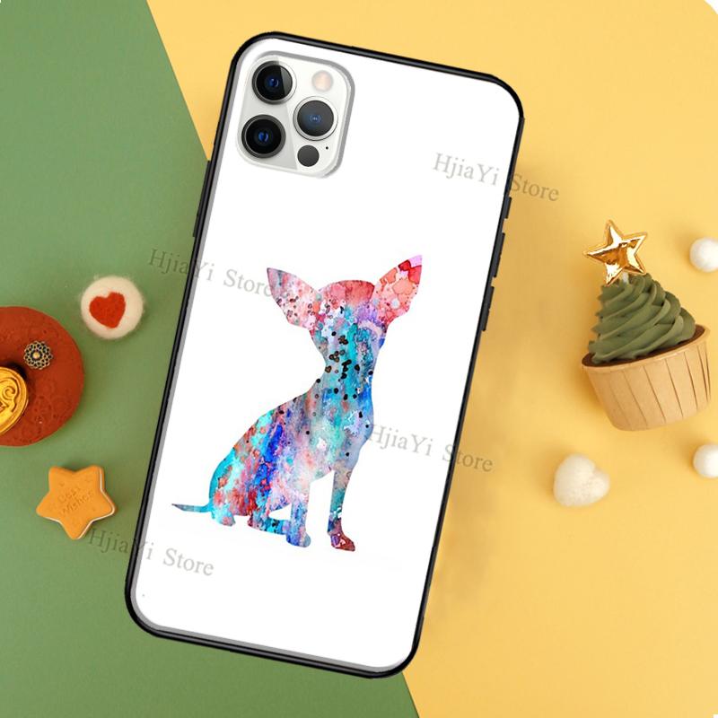 Chihuahua Face Floral Dog Case For Apple iPhone 13 12 Mini 11 14 Pro Max XS X XR 6S 7 8 Plus 5S SE 2020 Phone Cover