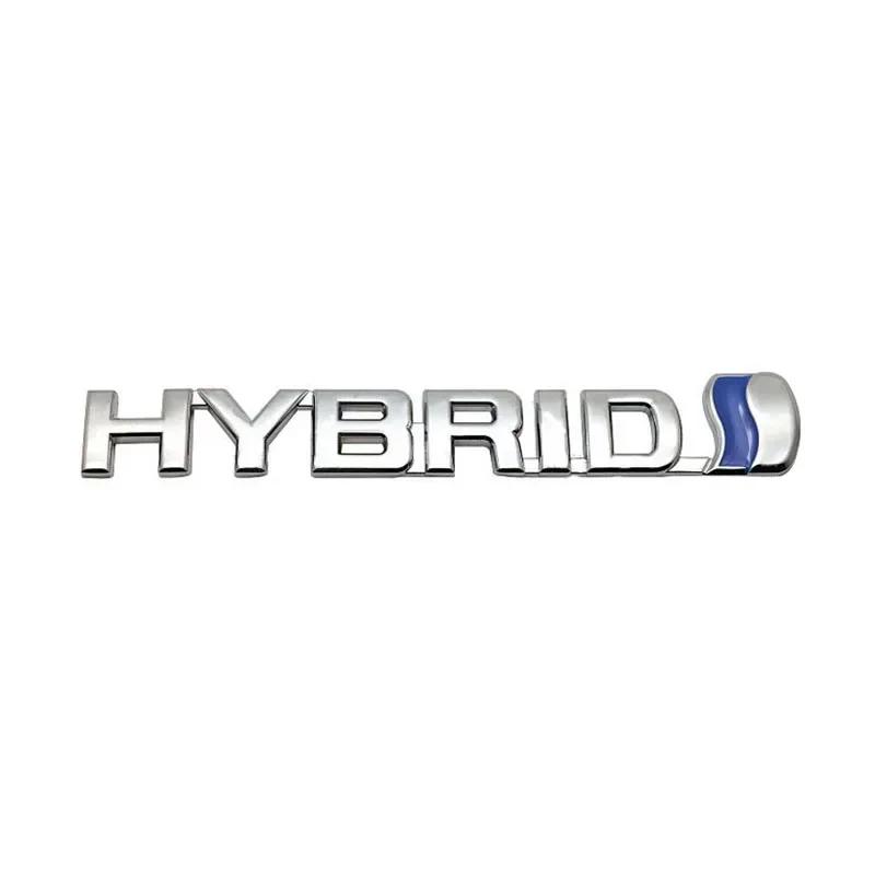 Metal HYBRID Car Front Grille Emblem Auto Body Trunk Badge Decal for  LandCruiser Yaris Camry Vios Corolla 4runner