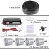 עוזר חיישני חניה Parktronics 12 צבעים חיישן שטוח 22 מ"מ רדאר רוורס צליל אזעקה זמזם