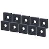 10Pcs Profile End Caps Aluminum Alloy Single Hole Cover Plate for Industrial CNC EquipmentBlack