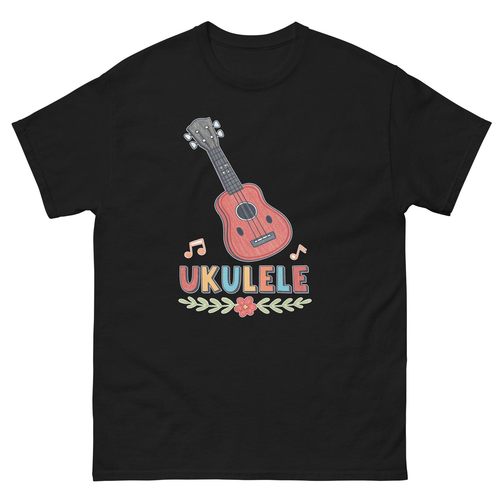 Ukulele Musical Instrument Illustration T-Shirt XL